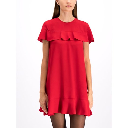 Sukienka Red Valentino mini rozkloszowana z krótkim rękawem 
