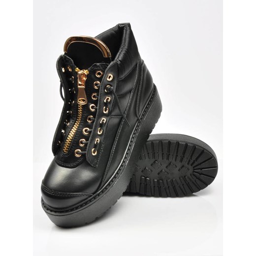 Workery damskie Lucky Shoes na zamek czarne 