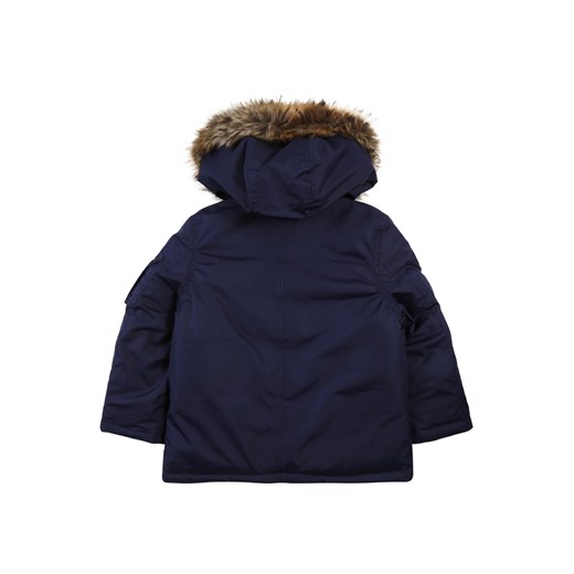 Polo Ralph Lauren kurtka chłopięca na zimę granatowa bez wzorów 