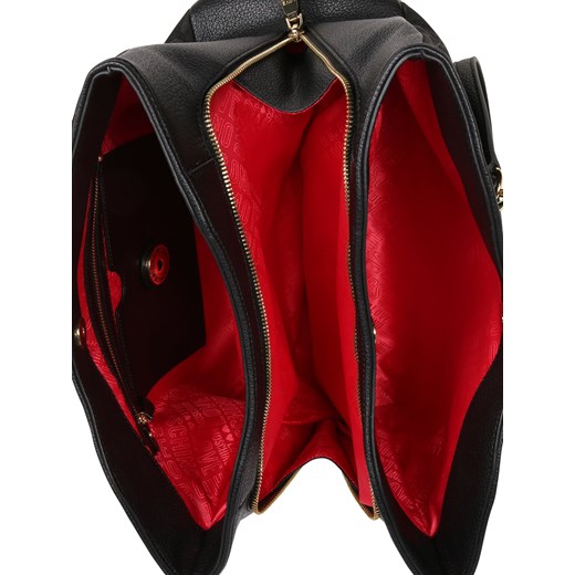 Shopper bag Love Moschino bez dodatków czarna matowa elegancka 