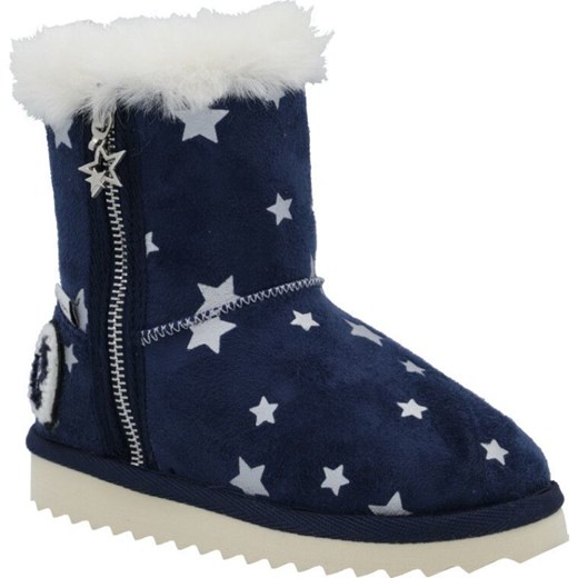 Niebieskie buty zimowe dziecięce Pepe Jeans śniegowce bez zapięcia 