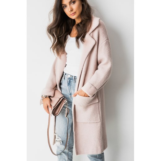 Płaszcz damski różowy Fashion Manufacturer 