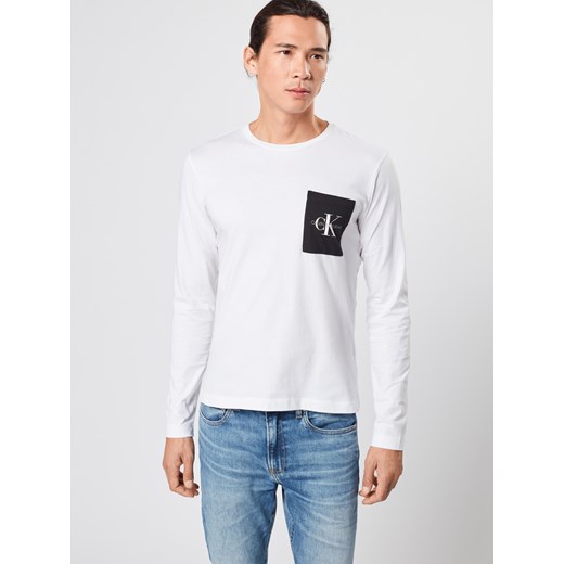 T-shirt męski biały Calvin Klein z napisami 