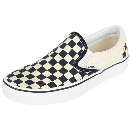 Vans - Classic Slip On Checkerboard - Buty sportowe - czarny biały (Old White)