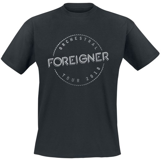 T-shirt męski Foreigner bawełniany z krótkim rękawem 