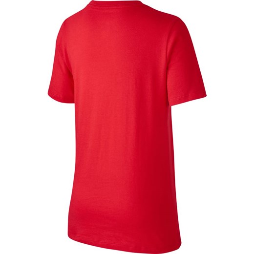 T-shirt chłopięce Nike czerwony z napisem 