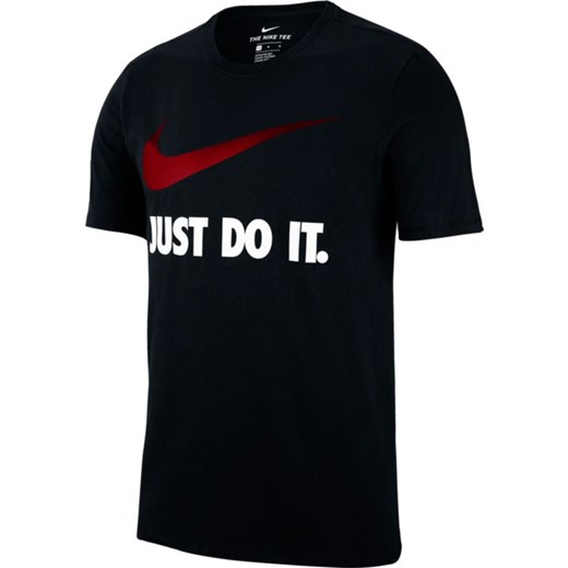 Koszulka sportowa Nike czarna z napisami bawełniana 