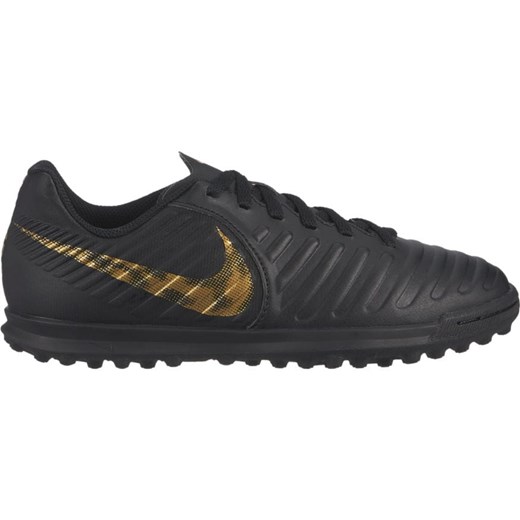 Buty sportowe dziecięce Nike na jesień skórzane czarne sznurowane 