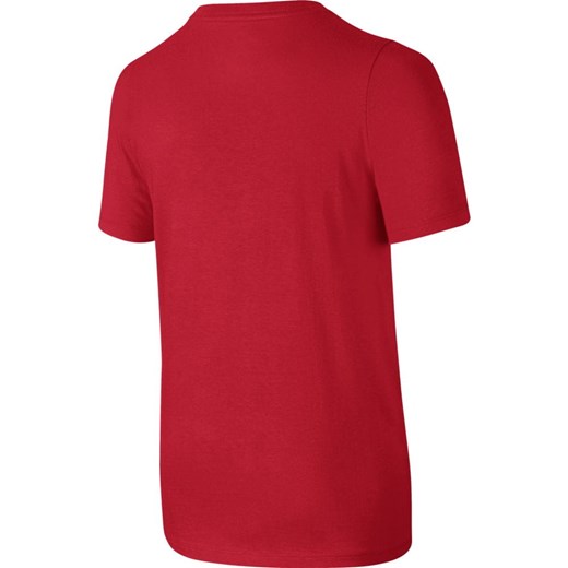T-shirt chłopięce czerwony Nike z krótkim rękawem 