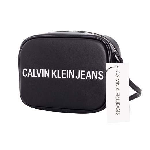 Listonoszka Calvin Klein matowa czarna na ramię elegancka 
