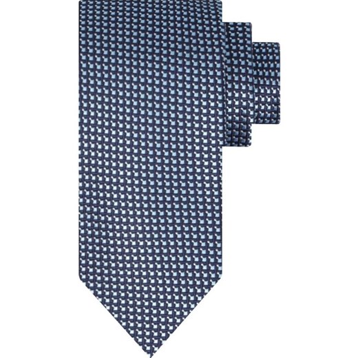 Krawat niebieski Boss w abstrakcyjnym wzorze 