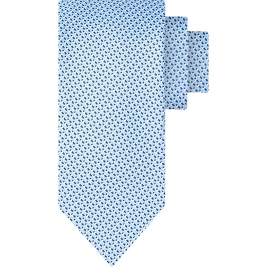 Niebieski krawat Boss w abstrakcyjnym wzorze 