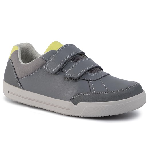 Sneakersy CLARKS - Emery Sky K 261455387 Grey Leather  Clarks 35 eobuwie.pl