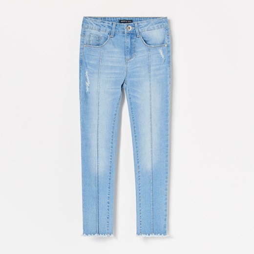 Reserved - Przecierane jeansy slim - Niebieski  Reserved 116 