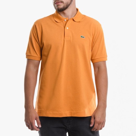 T-shirt męski Lacoste pomarańczowa z krótkim rękawem casual 