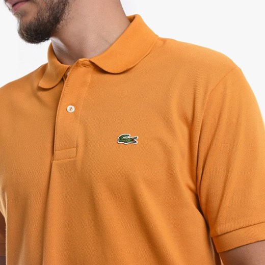 T-shirt męski pomarańczowa Lacoste z krótkim rękawem casual 