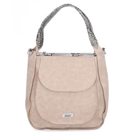 Shopper bag Chiara Design matowa średnia na ramię 
