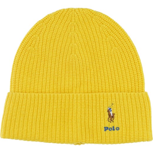Polo Ralph Lauren czapka zimowa damska żółta casualowa 