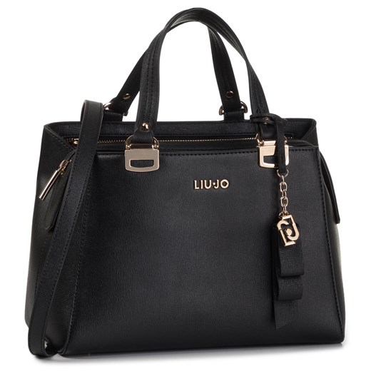 Shopper bag Liu jo duża czarna matowa elegancka 