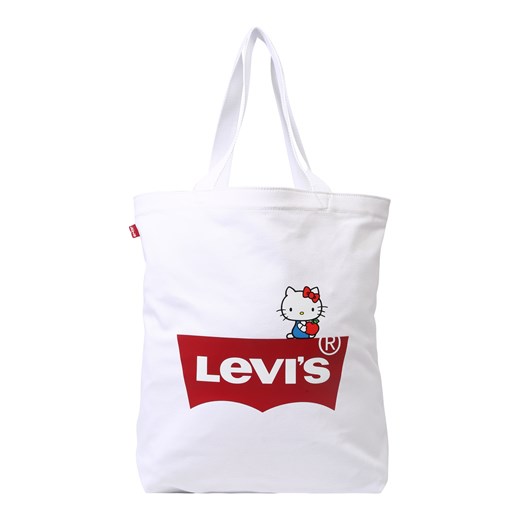 Levi's shopper bag biała bez dodatków na ramię 