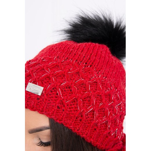 Czerwona czapka zimowa damska Modanoemi 