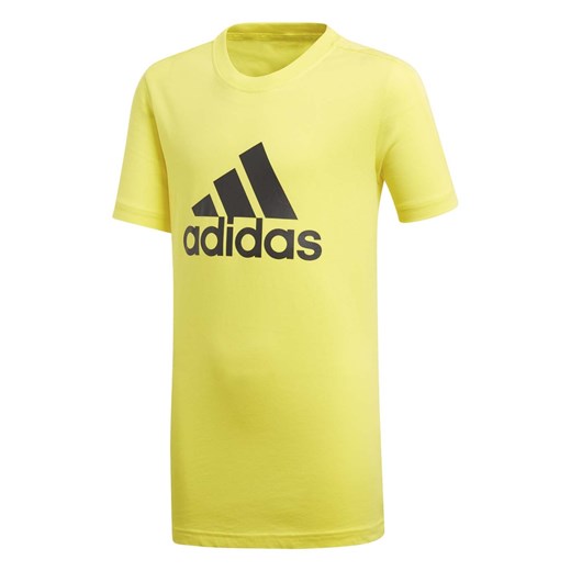 T-shirt chłopięce Adidas Performance żółty z bawełny 