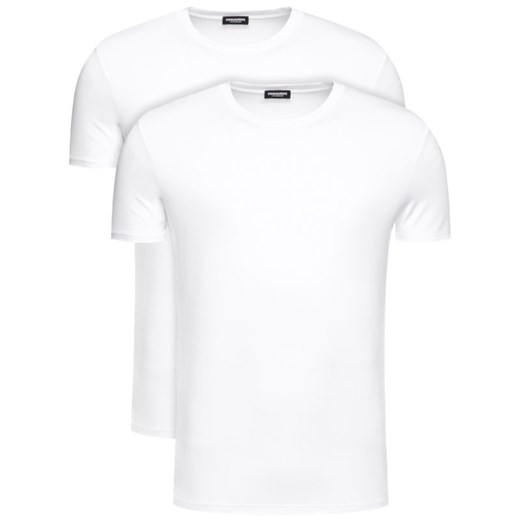 T-shirt męski Dsquared2 biały bez wzorów 