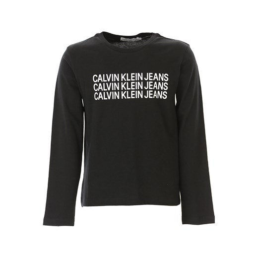 Calvin Klein Koszulka Dziecięca dla Chłopców Na Wyprzedaży, czarny, Bawełna, 2019, 10Y 6Y