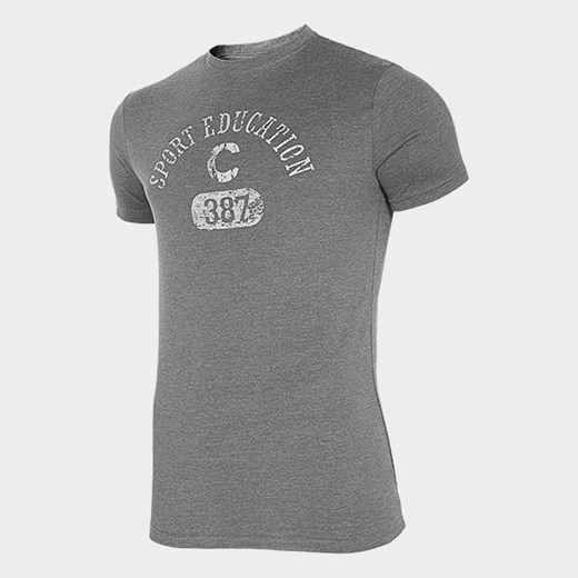 T-shirt męski TSM703 - ciemny szary melanż  Everhill XXL OUTHORN