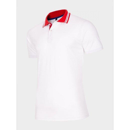 Koszulka polo męska TSM704B - biały  Everhill XXL OUTHORN