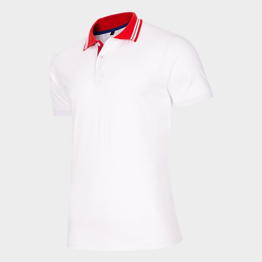 Koszulka polo męska TSM704B - biały Everhill  L OUTHORN