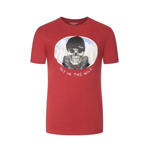 Jack & Jones, T-shirt z nadrukiem z przodu Czerwony