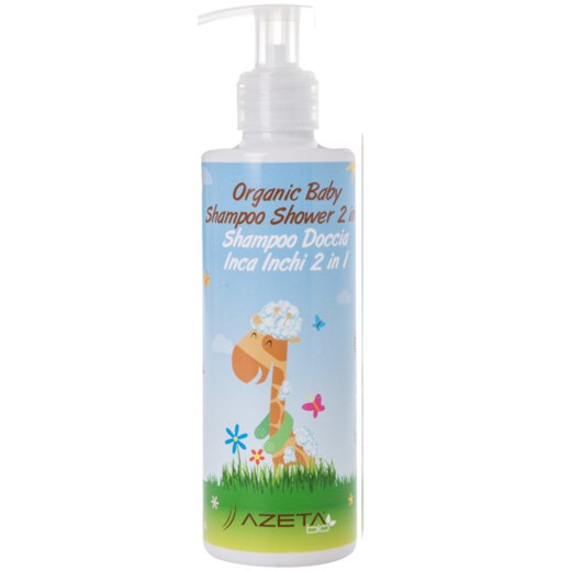 Organiczny szampon z Inca Inchi i płyn do mycia ciała 2w1 dla dzieci 200 ml – Azeta Bio