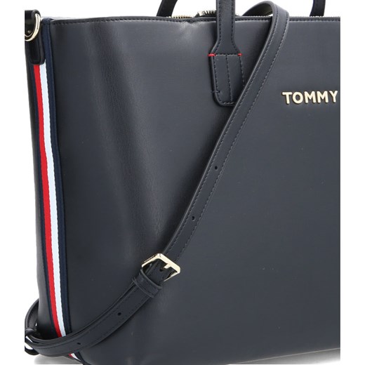 Wielokolorowa shopper bag Tommy Hilfiger duża bez dodatków matowa 