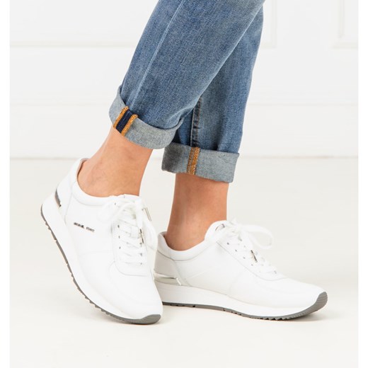 Buty sportowe damskie Michael Kors sneakersy młodzieżowe ze skóry ekologicznej płaskie gładkie sznurowane 