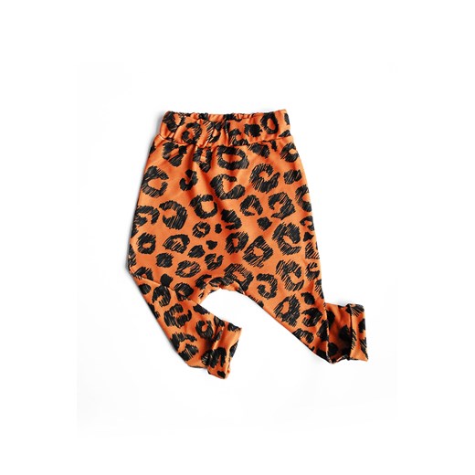 Spodnie print orange leopard   86/92(12-24M) okazja i love milk 
