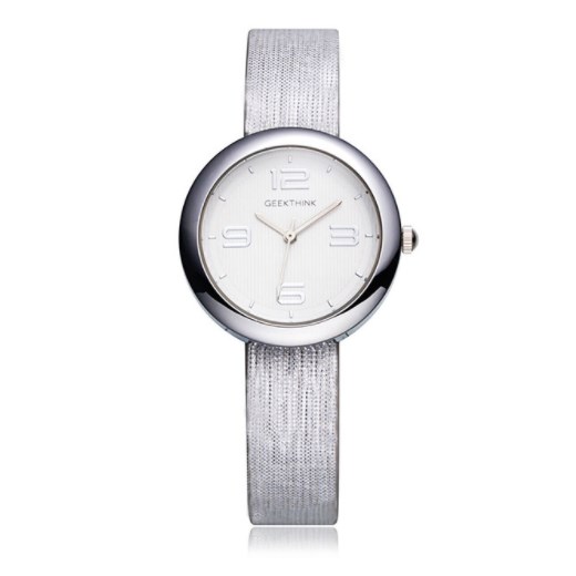 Elegancki zegarek damski GeekThink - srebrny  Geekthink  niwatch.pl wyprzedaż 