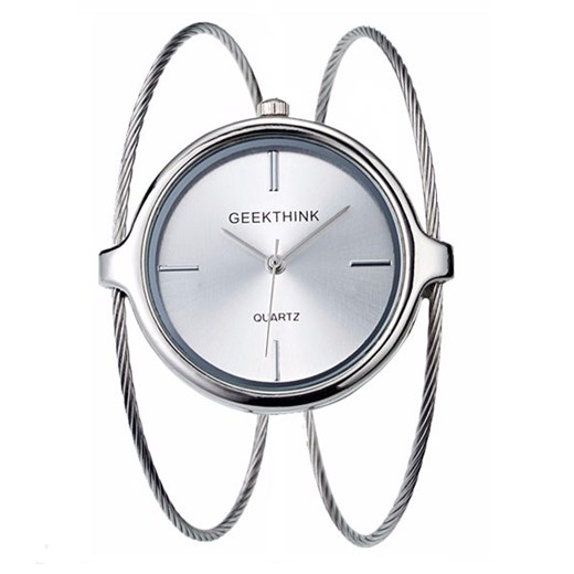 Subtelny zegarek Geekthink - srebrny Geekthink   niwatch.pl wyprzedaż 