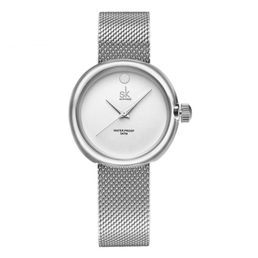 Elegancki zegarek SK na srebrnej bransolecie  Shengke  niwatch.pl wyprzedaż 