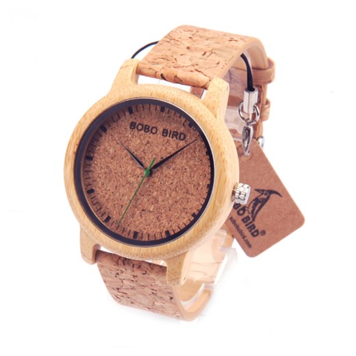 Męski drewniano-korkowy zegarek naturalny BOBO BIRD Bobo Bird   okazyjna cena niwatch.pl 