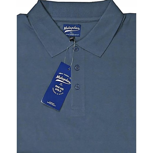 Duu017ce rozmiary Koszulka polo Metaphor niebieski (3XL) Cotton Valley  6XL 8xl