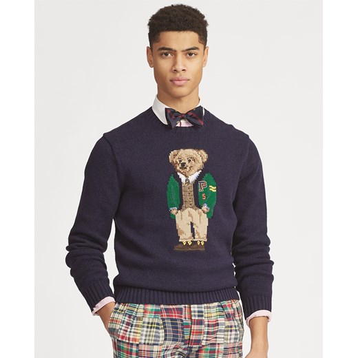 Wełniany sweter z misiem Ralph Lauren L wyprzedaż PlacTrzechKrzyzy.com