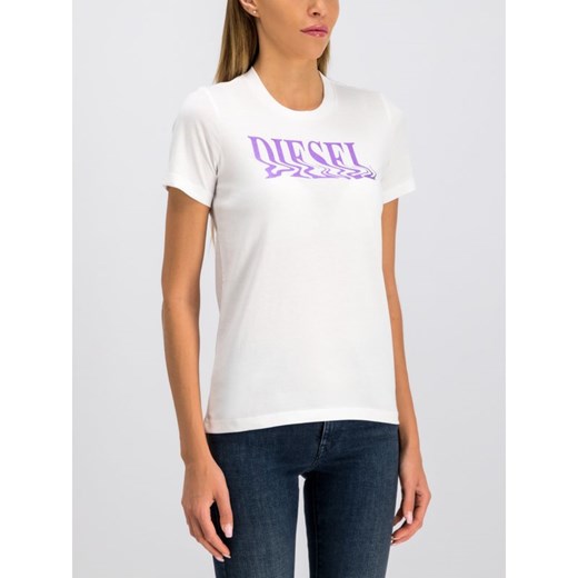 Diesel bluzka damska z okrągłym dekoltem z krótkimi rękawami 
