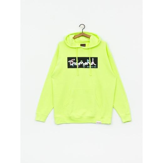 Bluza z kapturem Diamond Supply Co. Color Box Logo HD (safety green) Diamond Supply Co. M SUPERSKLEP
