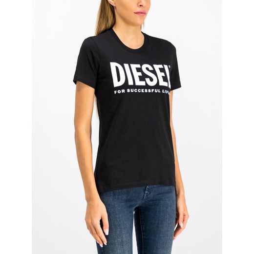 Bluzka damska Diesel z okrągłym dekoltem czarna 