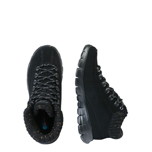 Buty sportowe damskie Skechers czarne wiązane bez wzorów 