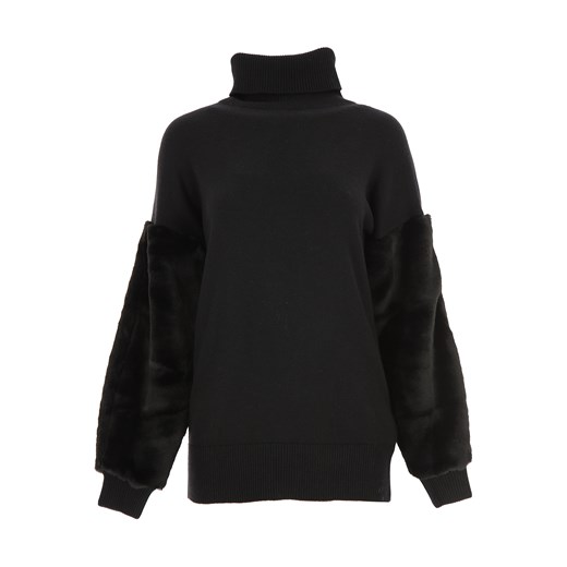 Michael Kors Sweter dla Kobiet Na Wyprzedaży, czarny, Bawełna, 2019, 38 40 M