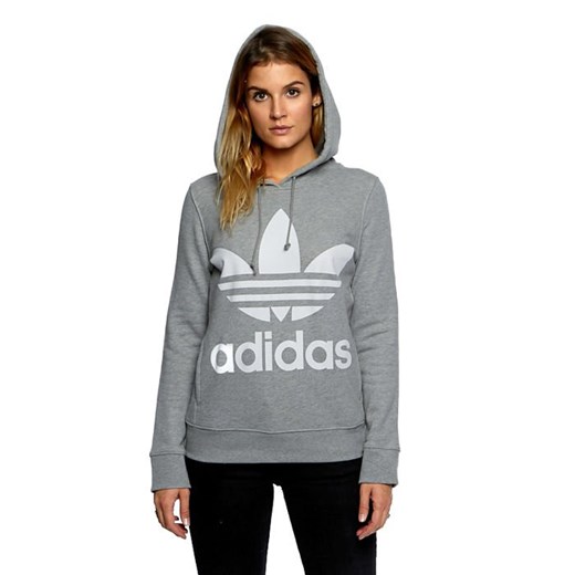 Bluza Damska Adidas Originals Trefoil Hoodie medium grey heather 32 okazyjna cena bludshop.com