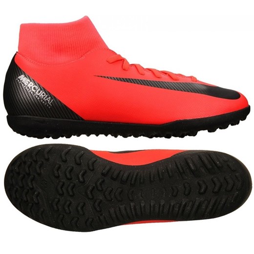 Buty sportowe męskie czerwone Nike mercurial sznurowane 