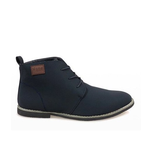 Buty zimowe męskie Butymodne ze skóry ekologicznej casual